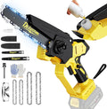 Cordless Mini Chainsaw Compatible with Dewalt 20V MAX Battery (NO Battery), 6 Inch & 8 Inch Small Electric Chainsaw Brushless, 2 x 6'' Chains + 2 x 8'' Chains, Auto Oiler, Handheld Pruning Chain Saw