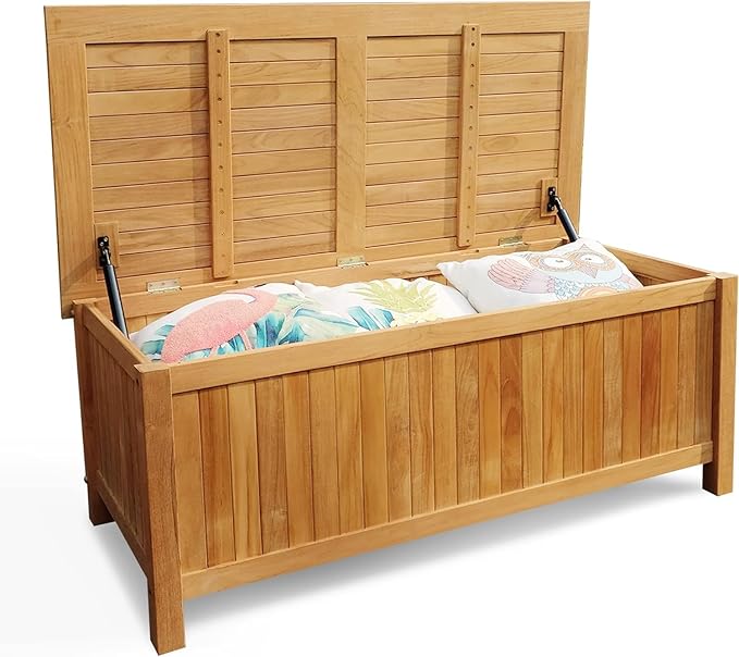 Cambridge Casual AM-370218T Arie Storage Box, Natural Teak