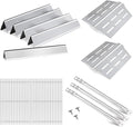 Flavorizer Bars,Heat Deflectors,Grill Burner and Grill Grid for Weber Genesis 300 Series Grills with Front Control Knob, Genesis S310 S320 S330 E310 E320 E330