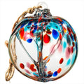 4” Tree of Life Witch Balls, Gazing Balls Hanging Friendship Balls, Hand-Blown Glass Christmas Ornament for Window Outdoor Home Decor, Garden Decoration, Gifts for Women (Teal Blue)