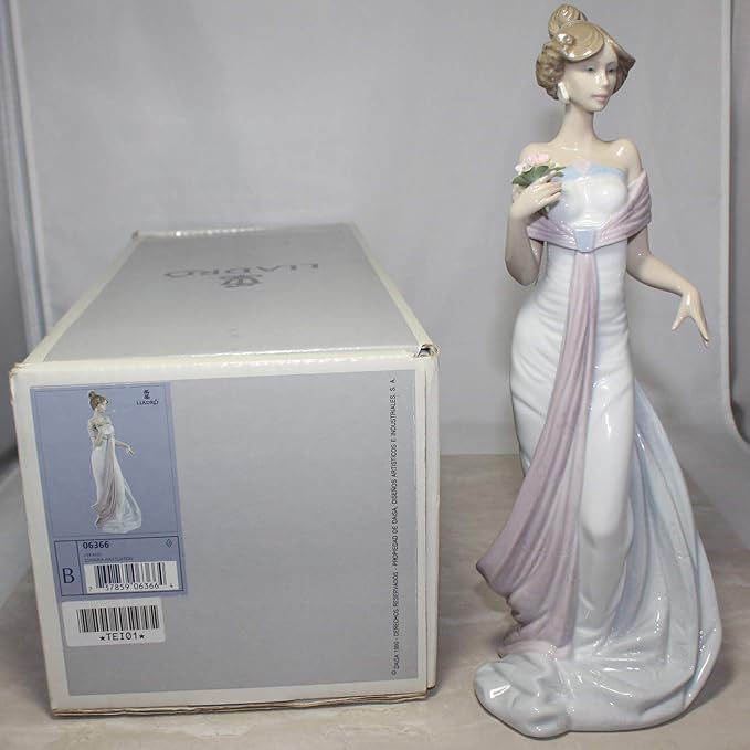 LLADR 6366 Summer Infatuation Girl with Flower Porcelain Floral Figurine