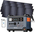 OSCAL 6000W Solar Generator with 3×400W Solar Panel,120V/240V Split Phase Voltage Portable Power Station PowerMax 6000, 4 * 6000w AC Output (9000W Surge),2400W MPPT Solar for Emergency 01