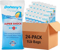 Doheny's Super Pool Shock | Pro-Grade Chlorine Shock, Quick-Dissolving, Fast-Acting 68% Cal-Hypo Granular Pool Shock | 24 x 1lb Bags, Proudly Made in The USA