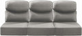 Luxury 24x24x6 Inch Smile Outdoor Sofa Cushions Set of 3 - Memory Foam Deep Seat Patio Furniture Pillows for Wicker Rocker Dining Chair Loveseat 3-Seater L-Shape Sectional Sofa - Grey