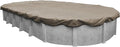Robelle 21 x 41 ft Industrial Taupe Winter Oval Pool Cover for Above Ground Pools, 4 ft Overlap (25 x 45 ft Cover Size), Solid 14 x 12 Scrim, 4.5 oz/yd2, 20-Year Warranty, Style: 602141-4