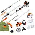 33cc 2-Cycle Gas Multi-Trimmer | 10-in-1 String Trimmer w/Rotatable 40” Pole Saw, Weed Eater Weed Wacker, Brush Cutter & Hedge Trimmer Gas for Lawn, Yard, Garden Care, All-in-one Garden Tool