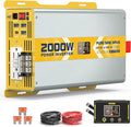XWJNE 2000W Pure Sine Wave Power Inverter 24V DC to 120V GFCI AC Converter with LCD Display and Remote for Home, RV, Truck, Off-Grid Solar Power