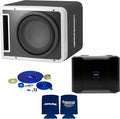 Alpine R-SB10V Pre-Loaded R-Series 10-inch Subwoofer Enclosure, Alpine R-A75M 750 Watt Mono Amplifier, and Wiring Kit