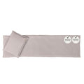SAUNASOFA™ Sauna Mat & Pillow Set – 3 seater sauna seat cushion and pillow for indoor and outdoor infrared or finnish sauna – luxury sauna gift in taupe