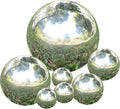 Kesywale Decorative Gazing Ball Set, 7PCS 50-150 mm Gazing Globe Mirror Ball Garden Spheres Centerpiece Balls for Home Outdoor Decor Ornament (Silver)
