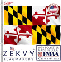 Maryland States Flag 3x5 Outdoor Made in USA - Double Sided Heavy Duty Vivid Color Maryland MD Flags with 2 Brass Grommet