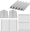 Stainless Steel Grill Replacement Parts for Weber Genesis E310 E320 E330 S330 EP-310 with 7524 Grill Grates 7620 Flavorizer Bars 7622 Heat Deflector for Weber Genesis 300 Series 7621, 19.5”