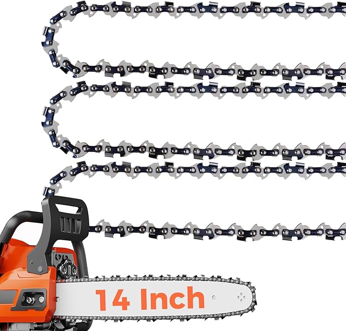 14 Inch Chainsaw Chain 3/8" LP Pitch .043" Gauge 50 Drive Links- 61PMM3 50 Fits STIHL MS170, MS180C, MS193T, MS194T - 36100050050, R50 (3 Packs) (90YNP-6)