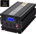 VEVOR Power Inverter, 2500W Modified Sine Wave Inverter, DC 12V to AC 120V Car Converter, with LCD Display, Remote Controller, LED Indicator, AC Outlets Inverter for Truck RV Car Boat Travel Camping