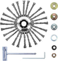 10 Inch Weed Eater Attachments, Steel Wire Weed Wacker Blade with Universal Adapter Kits, Indestructible Wire Brush Cutter Blade, Wire Wheel Trimmer Head Replacement for Moss, Weed Removal