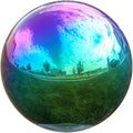Lily's Home Gazing Globe Mirror Ball in Rainbow Stainless Steel - 10 Inch
