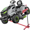 Lawn Mower Lift Jack,880 Lbs Capacity Telescopic Maintenance Jack Lawn Tractor Lift Tools Repair Bracket with Crank Handle,Foldable Ride on Lawn Tractor Lifter for Lawn Mowers and Garden Tractors,Red