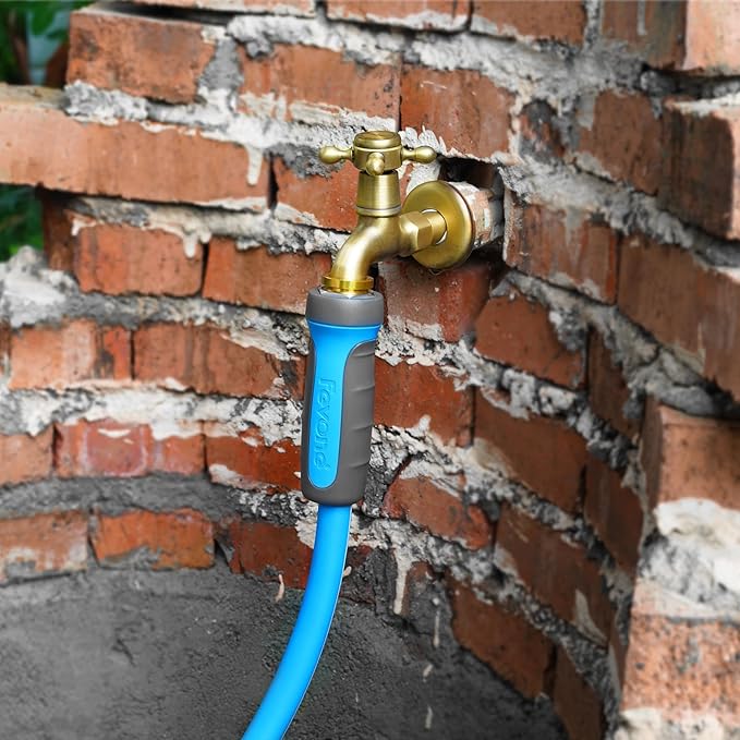Fevone Garden Hose 105 ft., Lightweight Hybrid Water Hose, Flexible and Durable, Leak-Free Connections