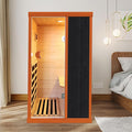 Sauna Far Infrared Sauna at Home 800W Indoor Sauna Room for 1 Person, Dry Sauna with Low EMF
