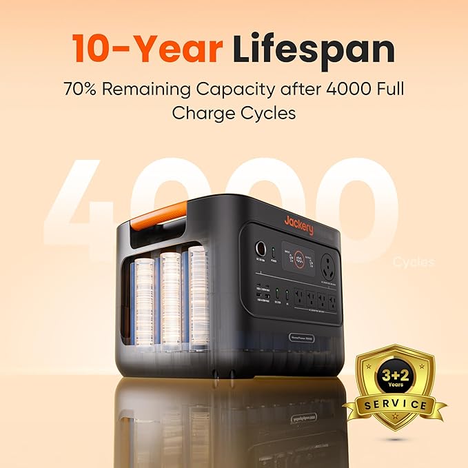 Jackery HomePower 3000 Portable Power Station and Hand Truck with 2x 200W Solar Panels, 3600W (Surge 7200W) Output, 3072Wh LFP Battery Solar Generator for Home Backup, Power Outage, RV, Emergencies