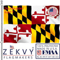 Maryland States Flag 4x6 Outdoor Made in USA - Double Sided Heavy Duty Vivid Color Maryland MD Flags with 2 Brass Grommet