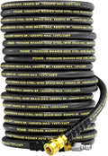 3/8" 150FT Pressure Washer Hose 4800PSI, Power Washer Hose Steel Wire Braided with Swivel Quick Connect, Commercial Grade Industrial High Pressure Water Washing Hose (4800PSI, 150FT)