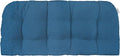 RSH DECOR: Sunbrella Tufted Wicker Loveseat Cushion | 41” x 19" | Water and Fade-Resistant Performance Fabric | Outdoor Settee Cushion for Patio Furniture | Canvas Regatta