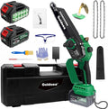 Mini Chainsaw Cordless 8 Inch, Goldsea Electric Hand Chain Saw with 2 Pack 4000mAh 21V Battery, Small Chainsaw Powered Saw for Garden Yard Cutting Wood/Tree Tools Best Gifts for Dad, Husband