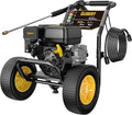 BLUBERY Gas Pressure Washer, 3600 PSI Pressure Washer，2.7 GPM Heavy Duty Power Washer, 30 feet Pressure Hose&Soap Tank,4-Stroke OHV 212cc Engine,Portable Industrial Style,Black