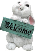 Spoontiques Bunny Garden Statue - Decorative Garden Statue - Colorful Home Décor for Indoor or Outdoor Use - Patio Decoration - Garden Accessory