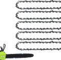 5 Pack 12 Inch Chainsaw Chain 45 Drive Links 3/8" LP Pitch .050" Gauge Fit ECHO CS-271T, GREENWORKS 20262, MAKITA EA3200S, RYOBI P548, EGO CSX3000, DEWALT DCCS620B HUSQVARNA, CRAFTSMAN- S45