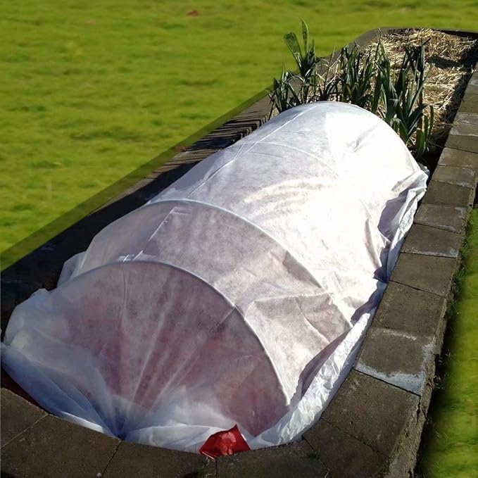 Agfabric Plant Covers Freeze Protection Frost Blankets for Plants 5'x25' 1.2oz Row Covers Outdoor Plant Covers for Winter Freeze Cloths for Plants Winter Frost Pests Protection,White