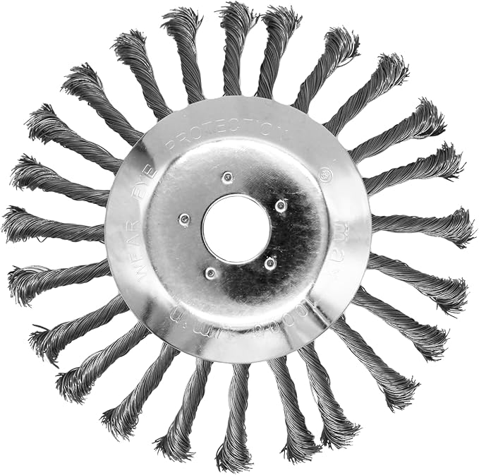 6 Inches + 8 Inches Inch Steel Wire Trimmer Head, Weedeater Wheel Brush Cutter, Trimmer Blade Head for Weedeater, Compatible with Husqvarn, Sthl, with 25.4mm/1inch Arbor (6 inches + 8 inches)
