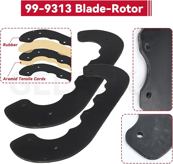 GELASKA 99-9313 Snow Blower Paddles with 55-8760 Scraper 95-6151 Belt Replaces 125-1128, 55-9250, 55-9251, 88-0771 for Toro CCR2400, CCR 2450 GTS, CCR2500, CCR3000, CCR3600, CCR 3650 GTS Snowthrowers