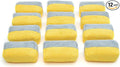 Autofiber Mini [Saver Applicator Terry] Ceramic Coating Applicator Sponge | 12 Pack | with Plastic Barrier to Reduce Product Waste. (Gold/Gray)