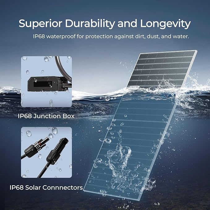 Renogy Solar Panels Bifacial 10Pcs 590 Watt N-Type Monocrystalline 12V 16BB Solar Panel, 25% High Efficiency Solar Module for RV Home Farm Shed Trailer Camper Marine Off-Grid System