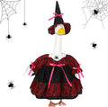 Suzile Halloween Porch Goose Outfit Witch Costume for 23" High Cement or Plastic Goose Clothes for Yard Lawn Outdoor Garden Patio Halloween Gothic Vampire Dress up Concrete Duck Statue Holiday Decor