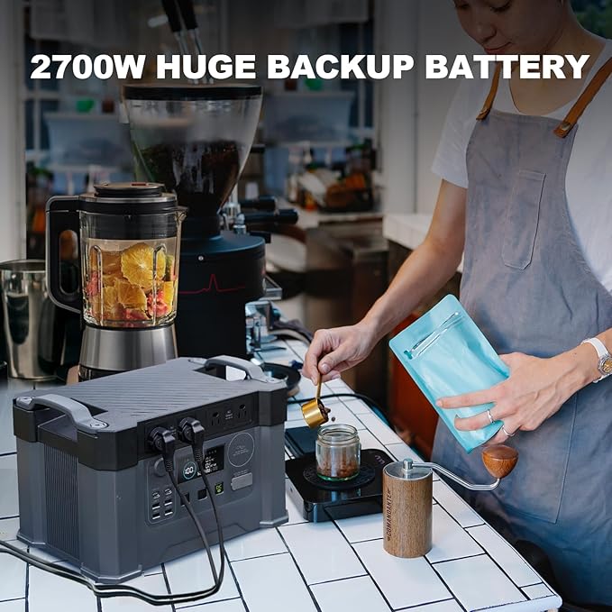 ALLPOWERS 2400W Portable Power Station 1451.6Wh MPPT Solar Generator with 2700W (AC+DC) Home Backup Battery for Outdoor Camping RV Emergency Off-Grid
