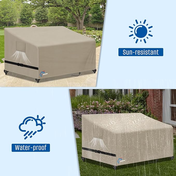 SIRUITON 4-Seat Garden Patio Sofa/Loveseat/Bench Cover 73" W x 27" D x 35" H,Heavy Duty 420D Oxford Waterproof Outdoor Sofa Cover, Lawn Patio Furniture Covers