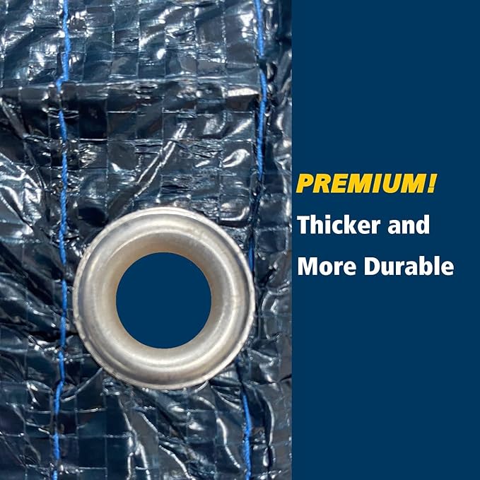 30’ ft. Premium Round Pool Winter Cover for Above Ground Pools – 10-Year Warranty, Cold and UV Resistant, Weatherproof and Durable, Winch & Cable Included