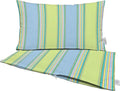 RSH DECOR: Sunbrella Pillow Covers Set of 2 | Covers Only - 26" x 16" | Outdoor Lumbar Pillow Covers Crafted with Sunbrella Performance Fabric | Bravada Limelite