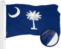 G128 South Carolina State Flag | 2x3 Ft | ToughWeave Series Embroidered 300D Polyester | Embroidered Design, Indoor/Outdoor, Brass Grommets