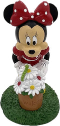 Disney Minnie Mouse with Caterpillar Everyday Outdoor Garden Statue, 8 inches Tall, Officially Licensed Disney Product