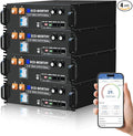 ECO-WORTHY 48V 400Ah Server Rack Battery LiFePO4 w/Bluetooth | 4 Pack 20.48kWh Solar Battery Kit for Home Backup | UL1973 & UL9540A & CEC Listed (Get Free 48V Monitor and 3U Rack)