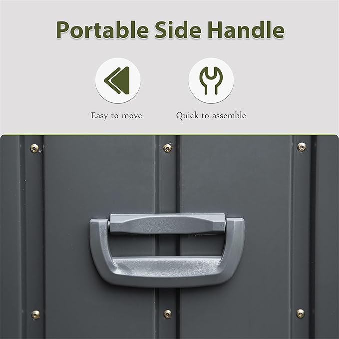 160 Gallon Outdoor Storage Deck Box Waterproof, Large Patio Storage Bin for Outside Cushions, Throw Pillows, Garden Tools, Lockable (Dark Gray)