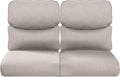 Pop 22x25/22x24 Outdoor Seat Cushions Set of 2 - Comfortable High Back Water-Resistant Patio Wicker Chairs Cushion for Dining Rocker Glider Loveseat Couch Sectional Sofa - Beige/Smile