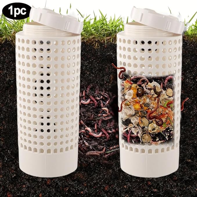 Inground Farm Composter, Outdoor Farm Compost Bin for Reducing Kitchen Food Waste, Raised Garden Beds and Yards, 12 x 6 x 6 inches, Sustainable Gardening Tool Worm Composter (2)