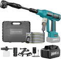 2025 Upgrade Cordless Pressure Washer, Portable Power Washer with 4.0Ah Battery & Charger, 700PSI Handheld Pressure Washer with 5M Hose, 4-Speed Setting, 6-in-1 Nozzle, Powered Cleaner for Car Floor
