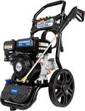 TOOLCY 3400 PSI Gas Pressure Washer, High-Performance 212cc OHV Engine, Reinforced Pump. Onboard Soap Tank, 30FT Hose, Spray Gun & 5 Nozzles, Max 2.8 GPM, Great for
