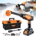 SEALIGHT Cordless Pressure Washer Battery Pressure Washer, 970 PSI Cordless Power Washer with 3.0Ah Battery & 6-in-1 Nozzle & Foam Pot & Carry Box, Portable Power Washer for Home,Yard, Car Wash